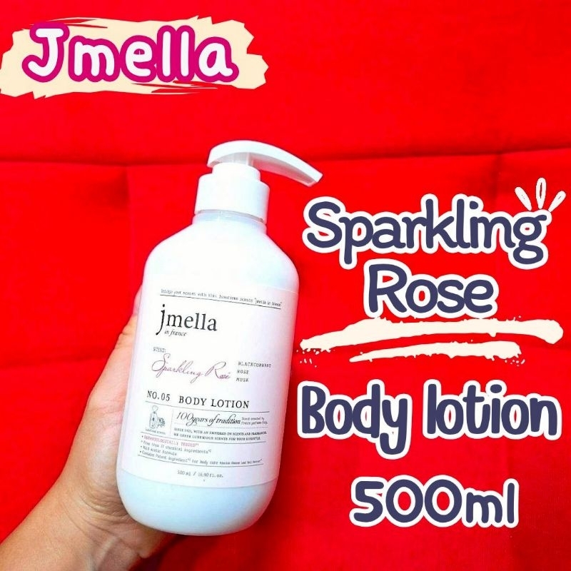 💥เก็บโค้ดส่วนลดทักเเชท 💥🌸Jmella in France Sparkling body lotion 500ml 🌸 โลชั่น กลิ่นสปาร์คลิ่ง โรส ก
