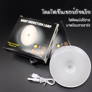 หลอดไฟเซ็นเซอร์ LED ไฟเซ็นเซอร์ติดผนัง ติดเมื่อมีคนเดินทาง อุ่นแสง ไม่ทำร้ายดวงตา ติดตั้งง่าย ใช้ได้ทุกห้อง COD