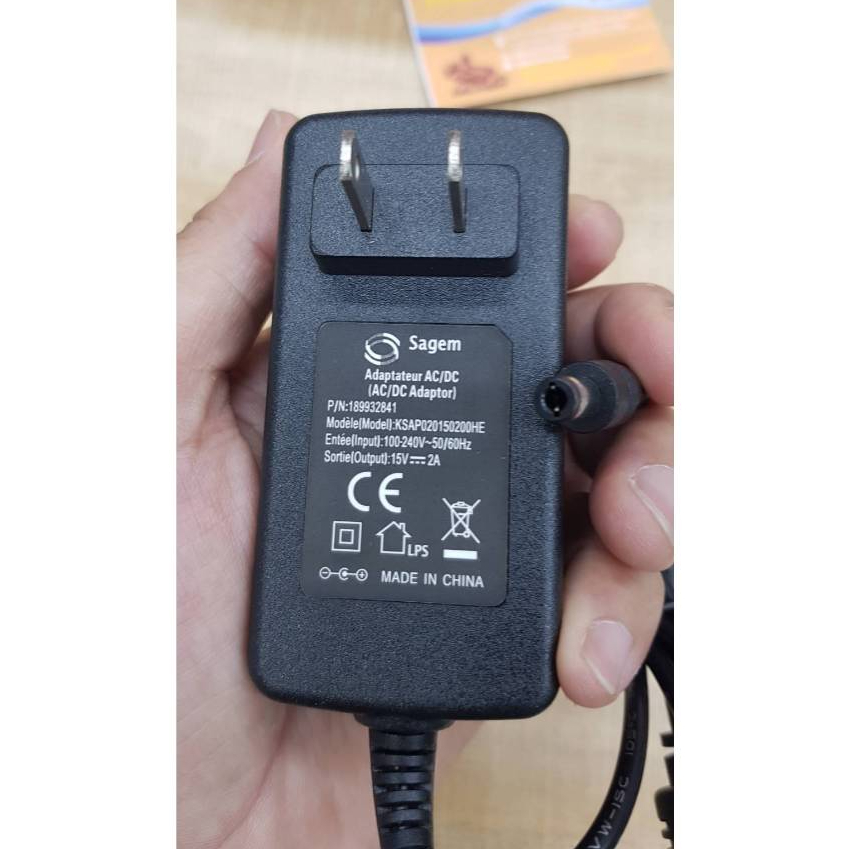 อะแดปเตอร์ 15V 2A หัว 2.5 (15V2A5.5*2.5)