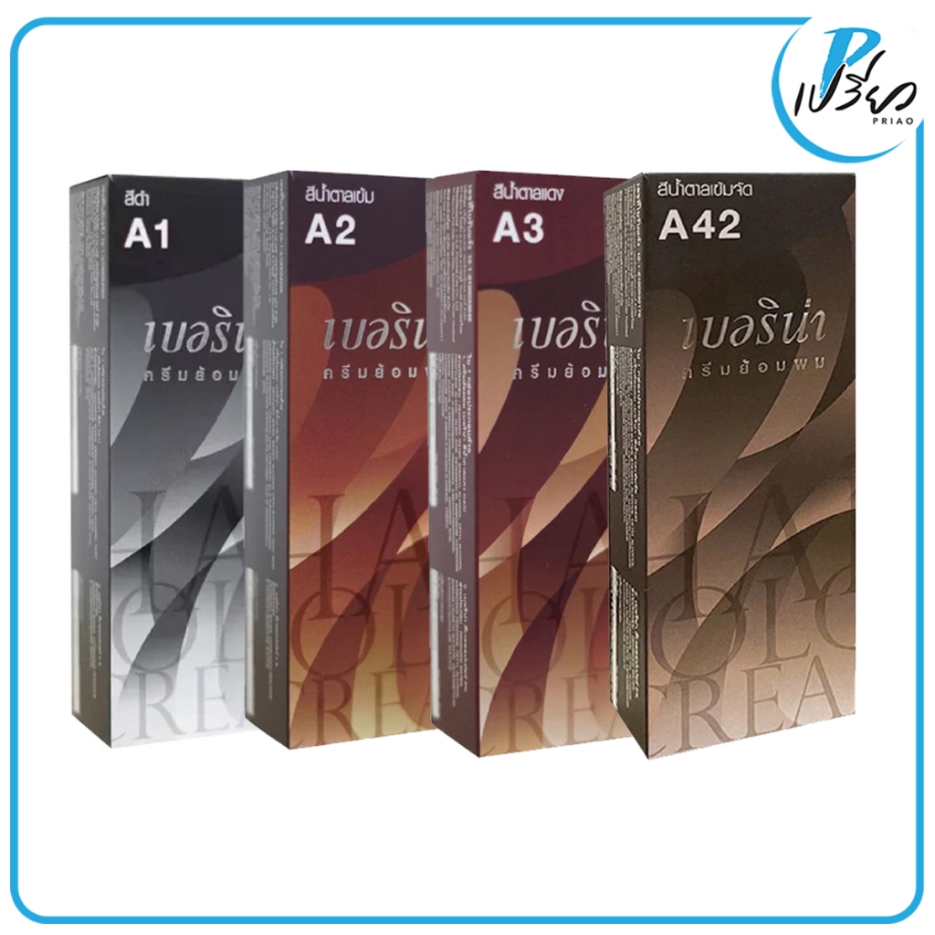 Berina เบอริน่า ครีมเปลี่ยนสีผม สีย้อมผม ปิดผมขาว ปิดหงอก สีแฟชั่น Berina Hair Color
