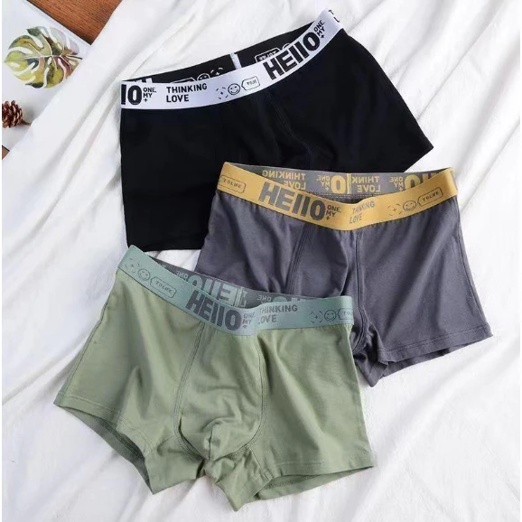(ราคาส่ง ร้านค้าไทย ) BOXER HELLO ถูกที่สุด เซ็ท 5/10 ตัว ผ้านิ่ม ใส่สบาย งานเกรด AA++ ส่งไว