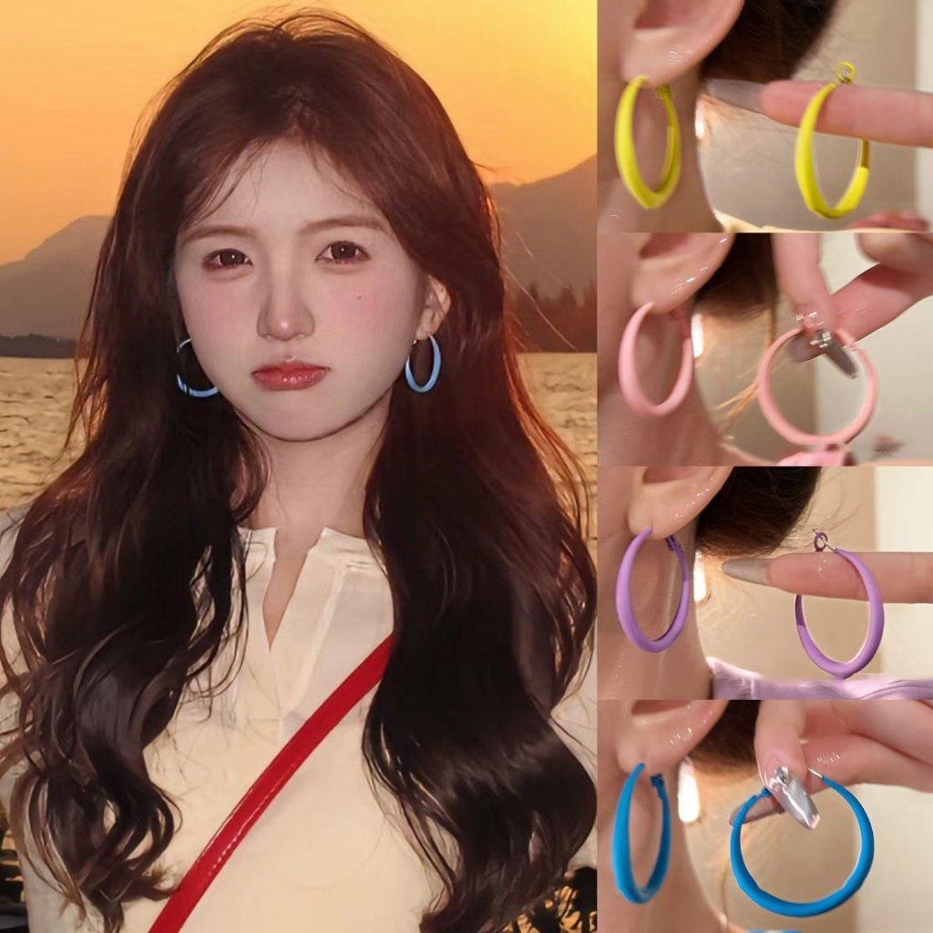 ต่างหู ต่างหูยาว💫 สไตล์เกาหลี เรโทร เครื่องประดับแฟชั่น🌈 หลากสี สีสันสดใส พร้อมส่ง🚚