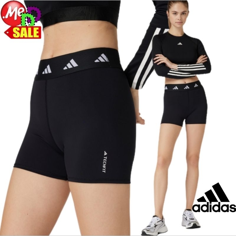 ADIDAS - ใหม่ กางเกงรัดกระชับกล้ามเนื้อเอวสูง ใส่ออกกำลังกาย ADIDAS TECHFIT SHORT TIGHT IU1856 IU1854 IT2275 JG8887