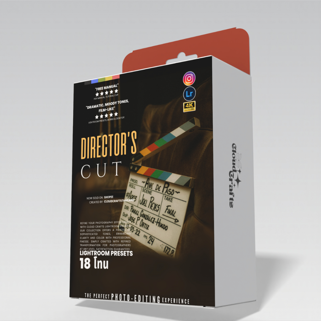 Director's Cut | 18โทน | ฟิลเตอร์แต่งภาพพรีเมี่ยม | Lightroom | Pro-Grade Edits | Crafted By CloudCr