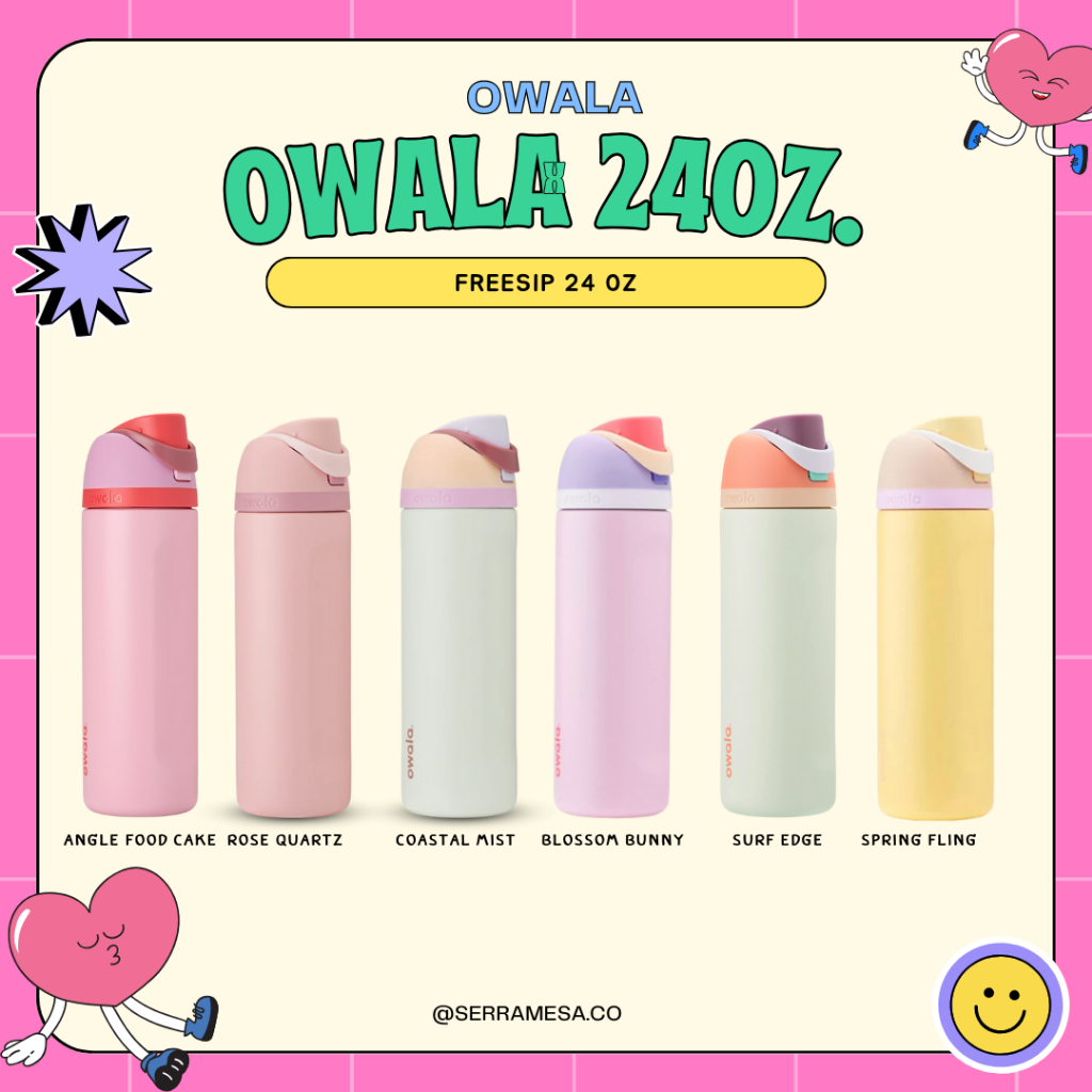 พร้อมส่งในไทย Owala Freesip 24 oz. 👑 ของแท้ 100% น่ารักมากกกกก stock ในไทยมากกว่า 1000 ขวด