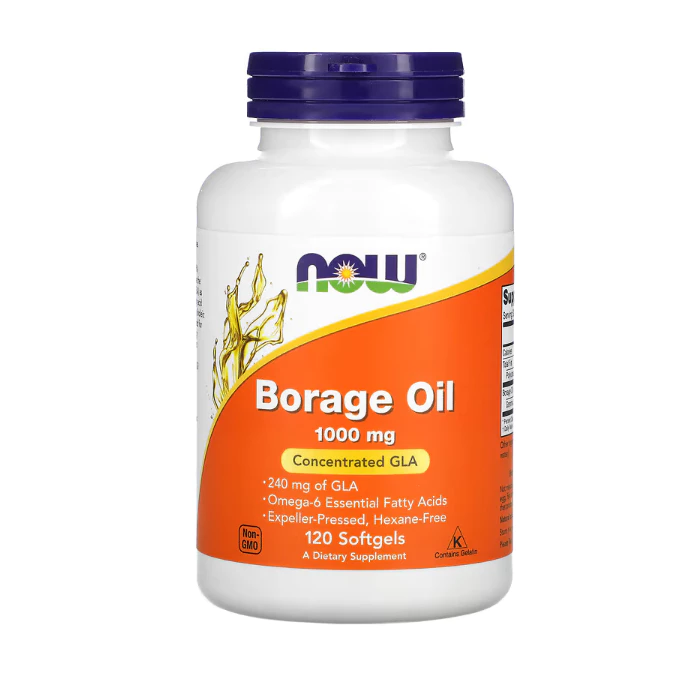 NOW Borage Oil 1000mg 120 Softgels thumbnail 4