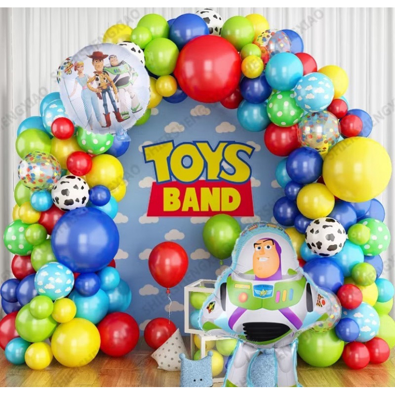 ลูกโป่งธีม ทอยส์ สโตรี่สําหรับตกแต่งปาร์ตี้วันเกิดเด็ก 81 ชิ้น พร้อมส่ง