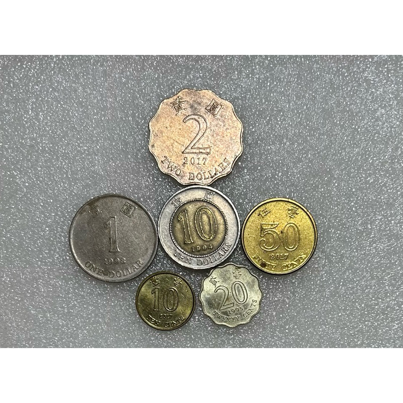 Set เหรียญต่างประเทศ เหรียญ ฮ่องกง Hong Kong 6 เหรียญ ใช้แล้ว