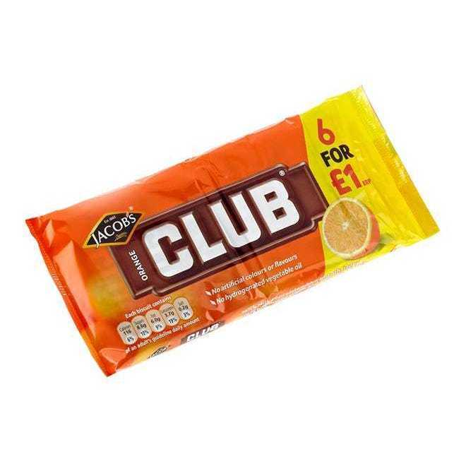 Club orange chocolate 6 bars -McVities