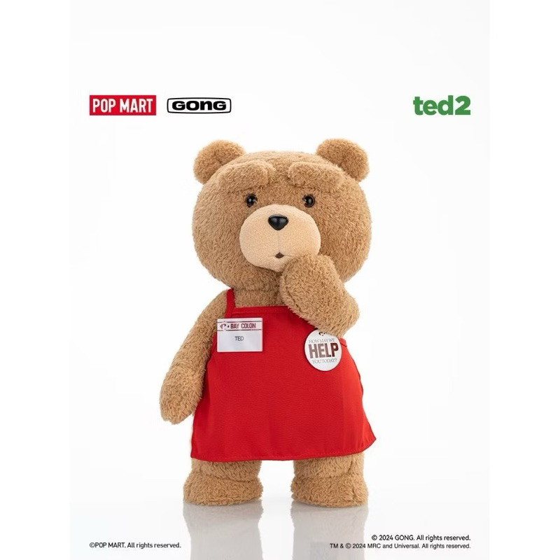 พร้อมส่งจากไทย🇹🇭 [Popmart] ของแท้ Popmart ted2 ตุ๊กตาที่เคลื่อนย้ายได้30ซม. สามารถเปลี่ยนหน้าได้
