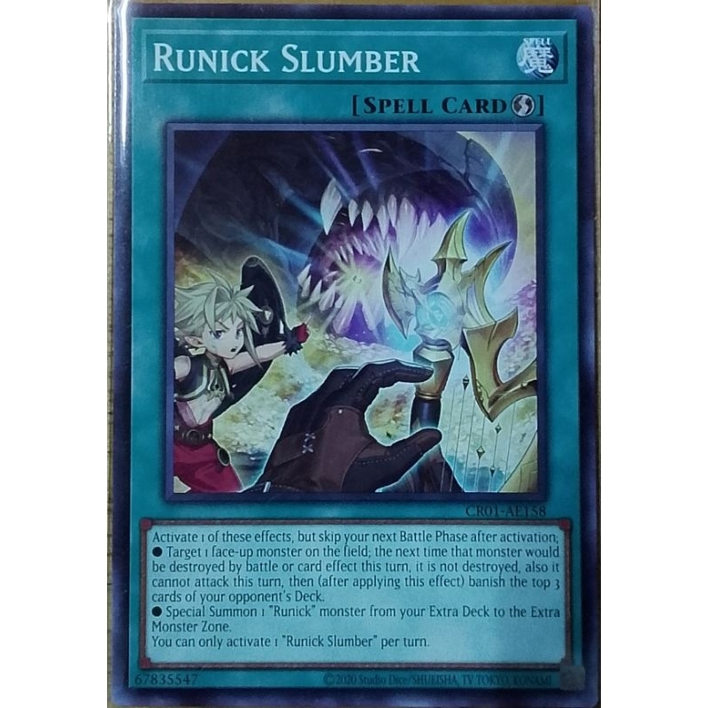 runick slumber CR01-AE158 Yu-Gi-Oh AE (asia English) ver. การ์ดแท้