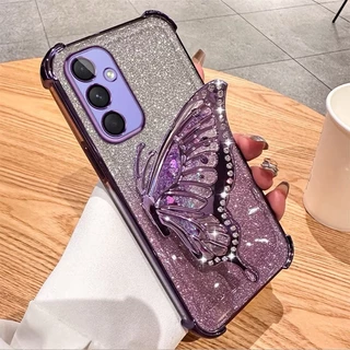 เคสหรูหรา สำหรับ Samsung A17 A18 A27 S25FE S25FE S24FE A57 A37 A36 A56 A55 A16 A02S A03S A12 S24U S26 S26U เคสตั้งได้