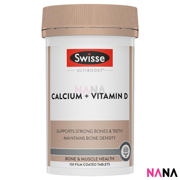 Swisse Ultiboost Calcium + Vitamin D 150 Tablets อัลตร้าบูส แคลเซียม + วิตามิน D 150 เม็ด (หมดอายุ:08 2027)