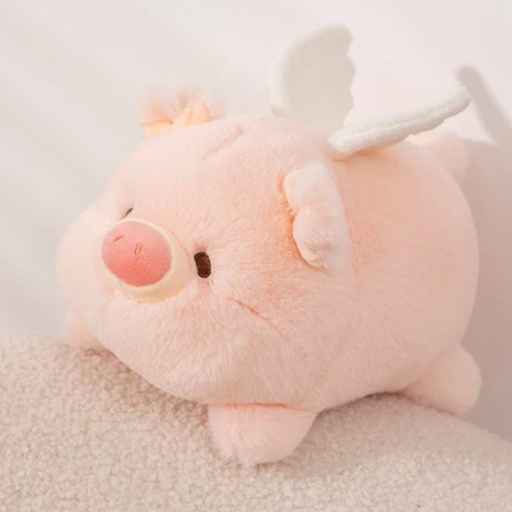ตุ๊กตาหมูน้อยลูลู่สุดน่ารักพร้อมปีก ตุ๊กตาหมูน้อยบินได้ ของขวัญวันเกิดสำหรับเด็ก หมูน้อยโลภ ราคา ถูกที่สุด ดีลบีเคเค แกลเลอรีภาพที่ 6