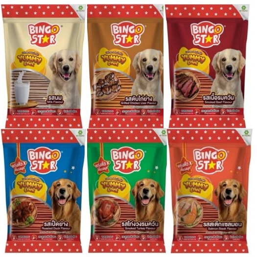 Bingo Star Yummy Stick บิงโก สตาร์ ขนมสุนัขแท่งนิ่ม 500 g.*โปรดอ่านรายละเอียดก่อนสั่งซื้อ