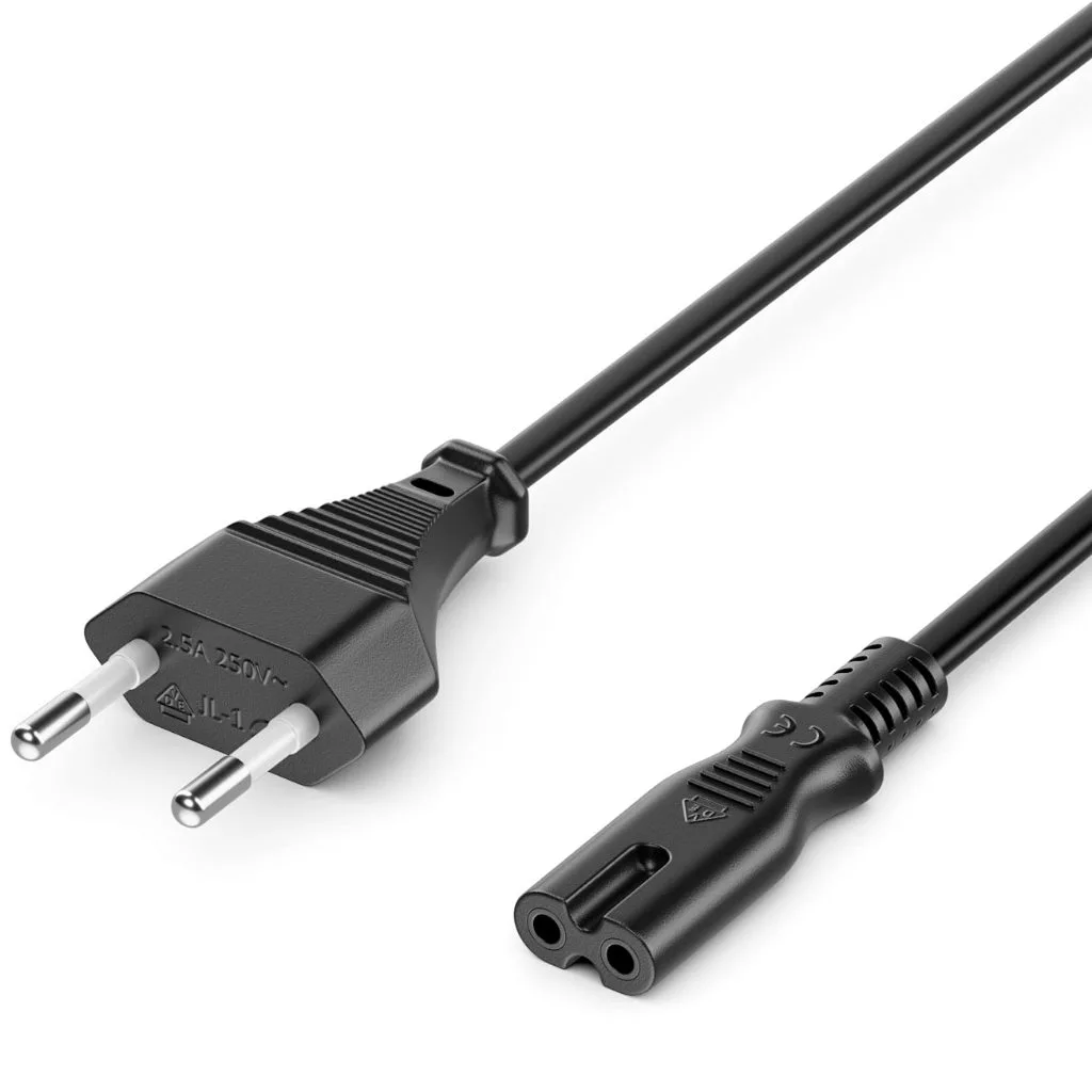 1.5m Power Cable Power Cable Plug Type C สายไฟพร้อมปลั๊ก สายปลั๊กกลม 2x0.75 sqmm Euro Power Cord Small Appliance Cable