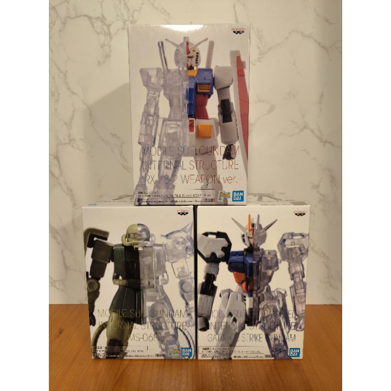 (ของแท้ พร้อมส่ง) Figure Mobile Suit Gundam Internal Structure RX-78-2, GAT-X105, MS-06F