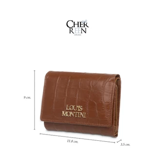 Louis Montini (Cherreen) กระเป๋าผู้หญิงใบสั้น Women wallet กระเป๋าสตางค์ผู้หญิงหนังแท้ WL56