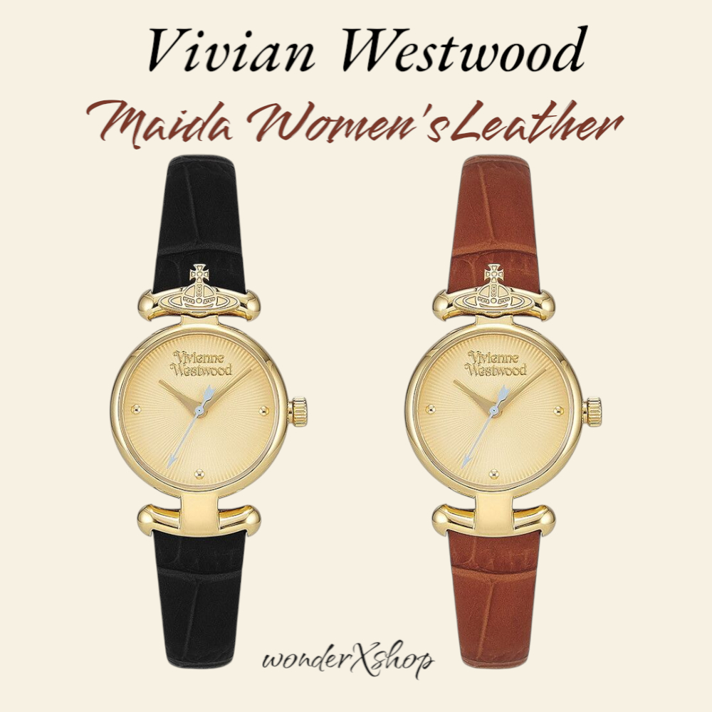 พร้อมส่ง💎Vivian Westwood MAIDA Women's Leather Watch 22mm ของแท้💯 ผ่อน0%นาน10เดือน