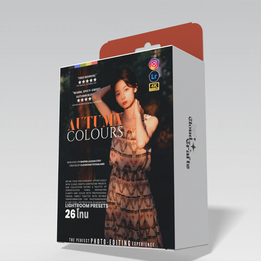 Autumn Colours | 26โทน | ฟิลเตอร์แต่งภาพพรีเมี่ยม | Lightroom | Pro-Grade Edits | Crafted By CloudCr