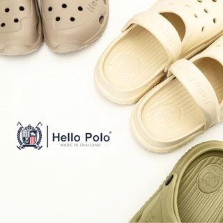 Hello Polo รองเท้าแตะหัวโต รองเท้ารัดส้น พื้นนิ่ม แฟชั่นผู้หญิง EVA น้ำหนักเบา สามารถตกแต่งติดตัวการ์ตูนได้ รุ่น HP8055