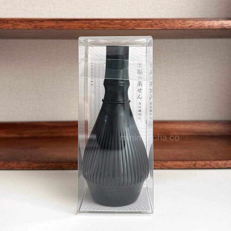 แปรงชงชาเรซิ่นพร้อมแท่นวาง สีดำ Resin Chasen | Made in Japan พร้อมส่ง