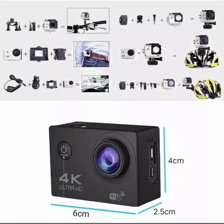 กล้อง Action Camera 4K Ultra HD DV จอ 2 นิ้ว thumbnail 4