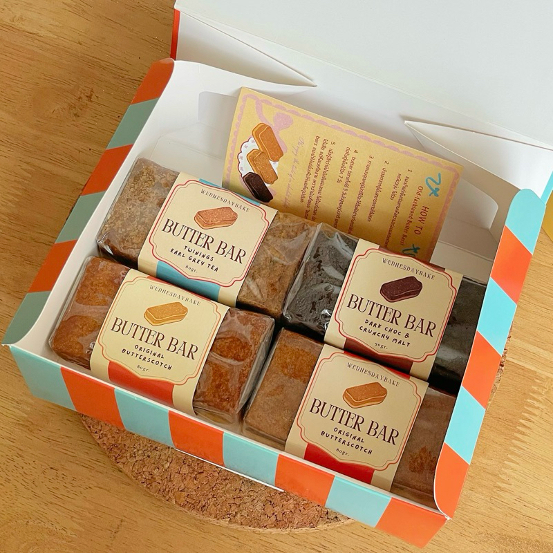 Butter Bars รวม3รส Original,Earlgrey,Darkchoc กล่อง 4ชิ้น