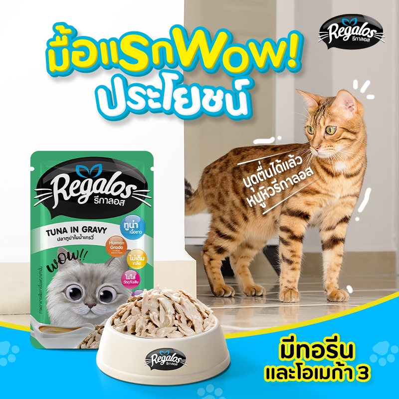 Regalos อาหารเปียกแมว (1กล่อง12ซอง) รีกาลอส ปริมาณซอง 70กรัม - รูปที่ 3