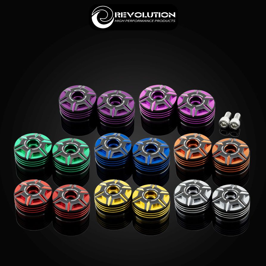 น็อตปลายแฮนด์ 6แฉก ทูโทน REVOLUTION V2 GIORNO+/CLICK-160 (34x19mm)