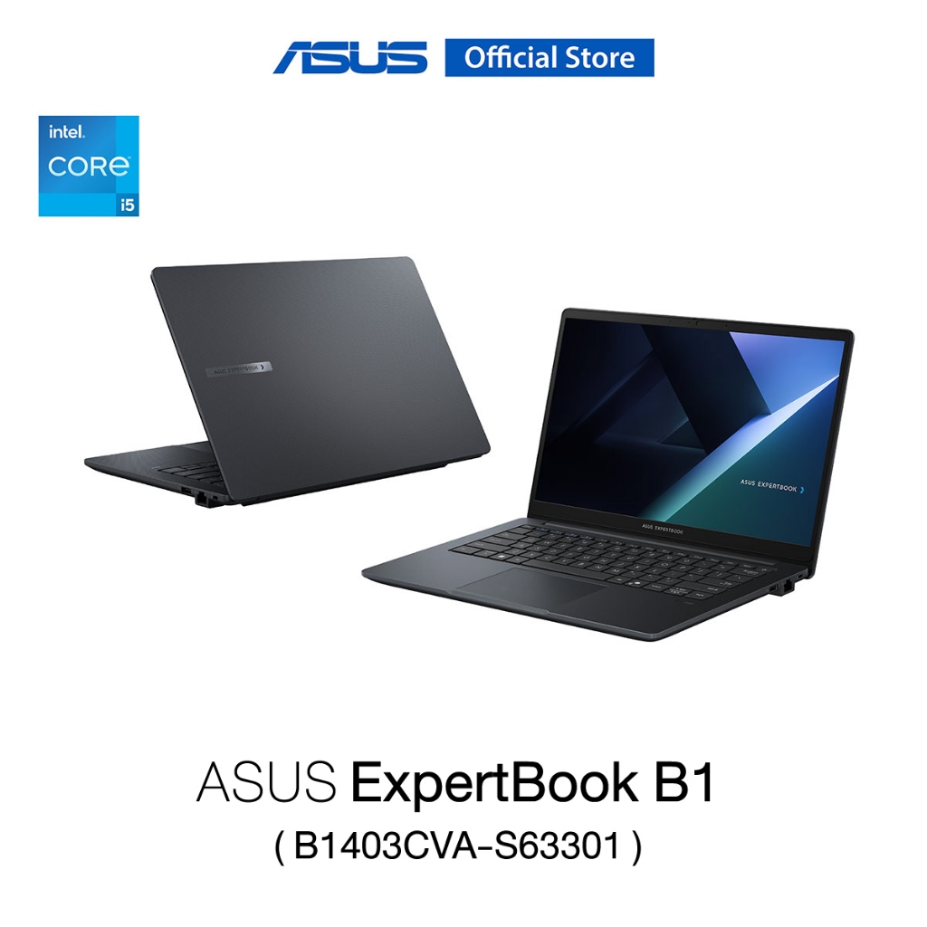 ASUS ExpertBook B1 (B1403CVA-S63301) 14" FHD (1920x1080), i5-1334U 1.3G, 16GB, 512GB SSD, DOS (ไม่มี
