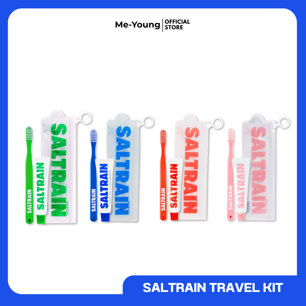 (🇰🇷 แท้100% ฉลากไทย) Saltrain Travel Kit (1 toothpaste + 1 toothbrush)