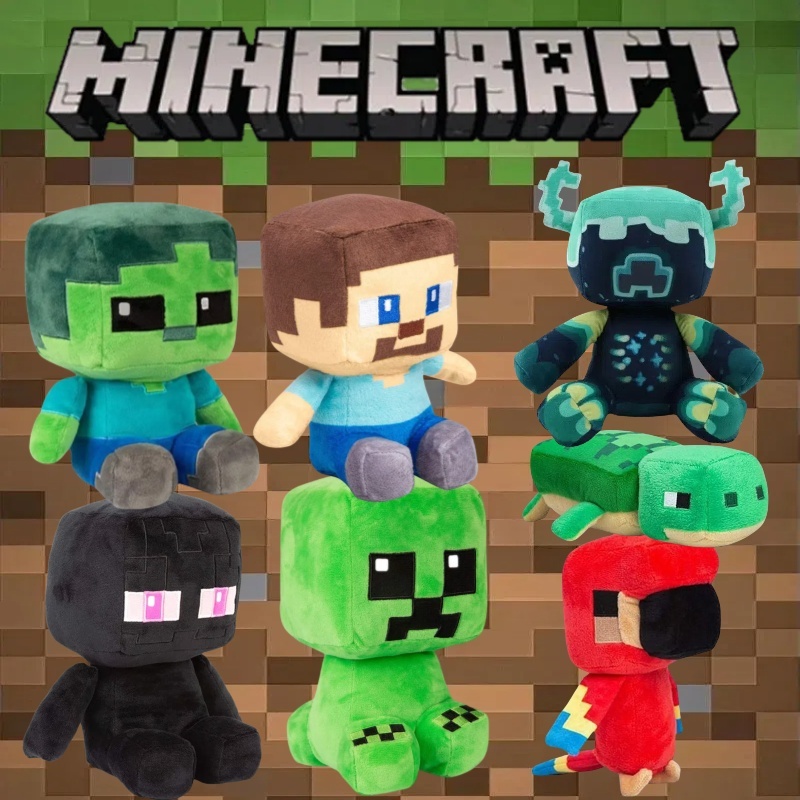 ใหม่ Minecraft Plush Steve Creeper Enderman Zombie Alex MC ตุ๊กตาตุ๊กตาภาพยนตร์ของสะสมของเล่น