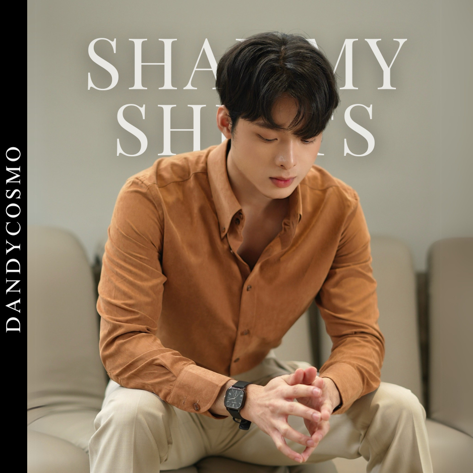 DANDY COSMO | เสื้อเชิ้ต Shammy Shirt ผ้า Texture คล้ายหนังกลับ สวยหรู ดูแพง ทรง Body Fit