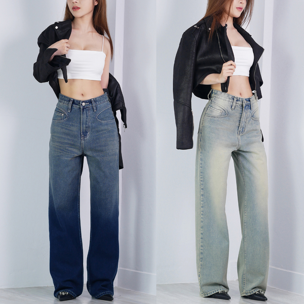 VALAW Ruby Jeans รีวิวกางเกงยีนส์ทรงกระบอกกลางเอวสูง: ดีไซน์เด่น ใส่สบาย เก็บทรงสวย