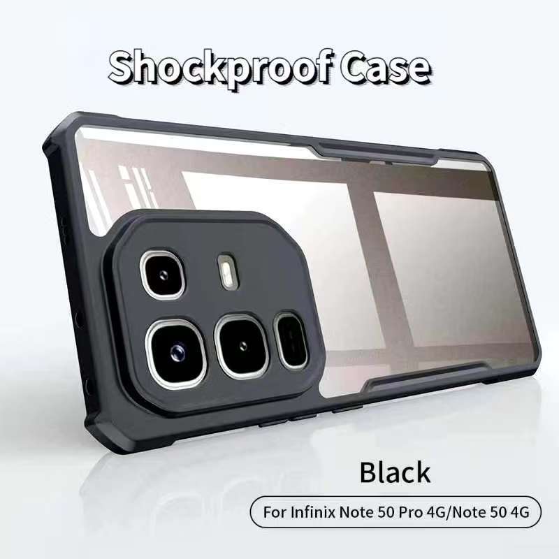 Infinix Note 50X/Infinix Note 50SเคสกันกระแทกขอบสีหลังใสInfinix Note 50/Infinix Note 50 Pro/Infinix 