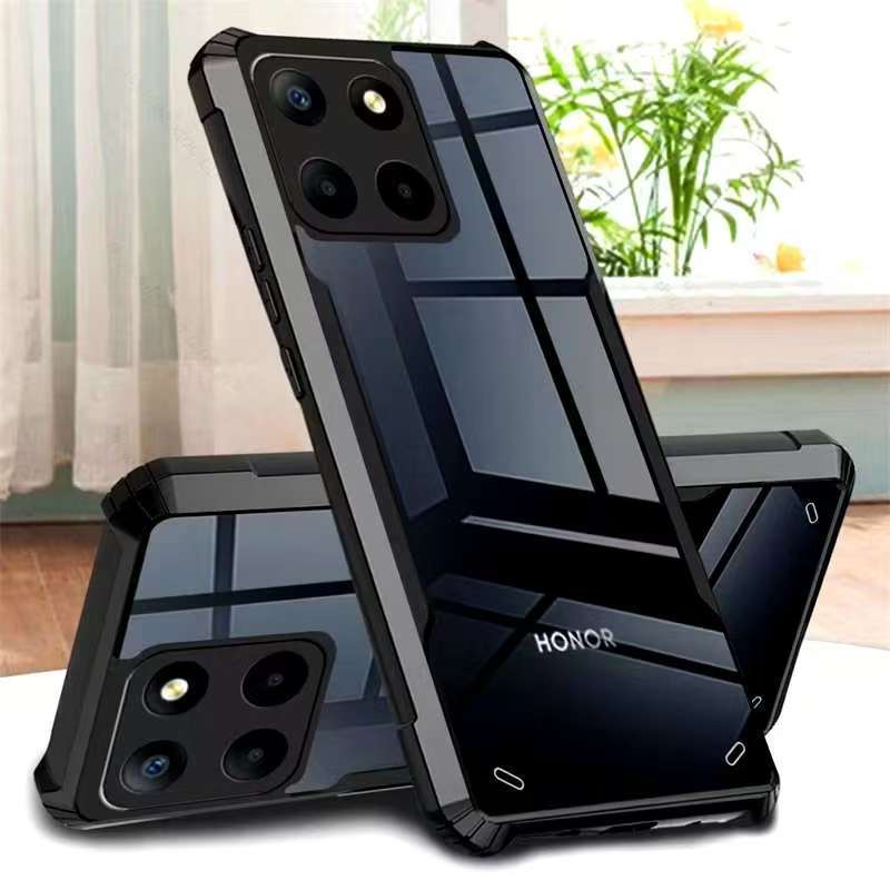 Honor X8c/Honor X5b/Honor X5b Plusตรงรุ่น(ส่งในไทย)เคสกันกระแทกขอบสีหลังใสHONOR X8c/HONOR X5B/HONOR 