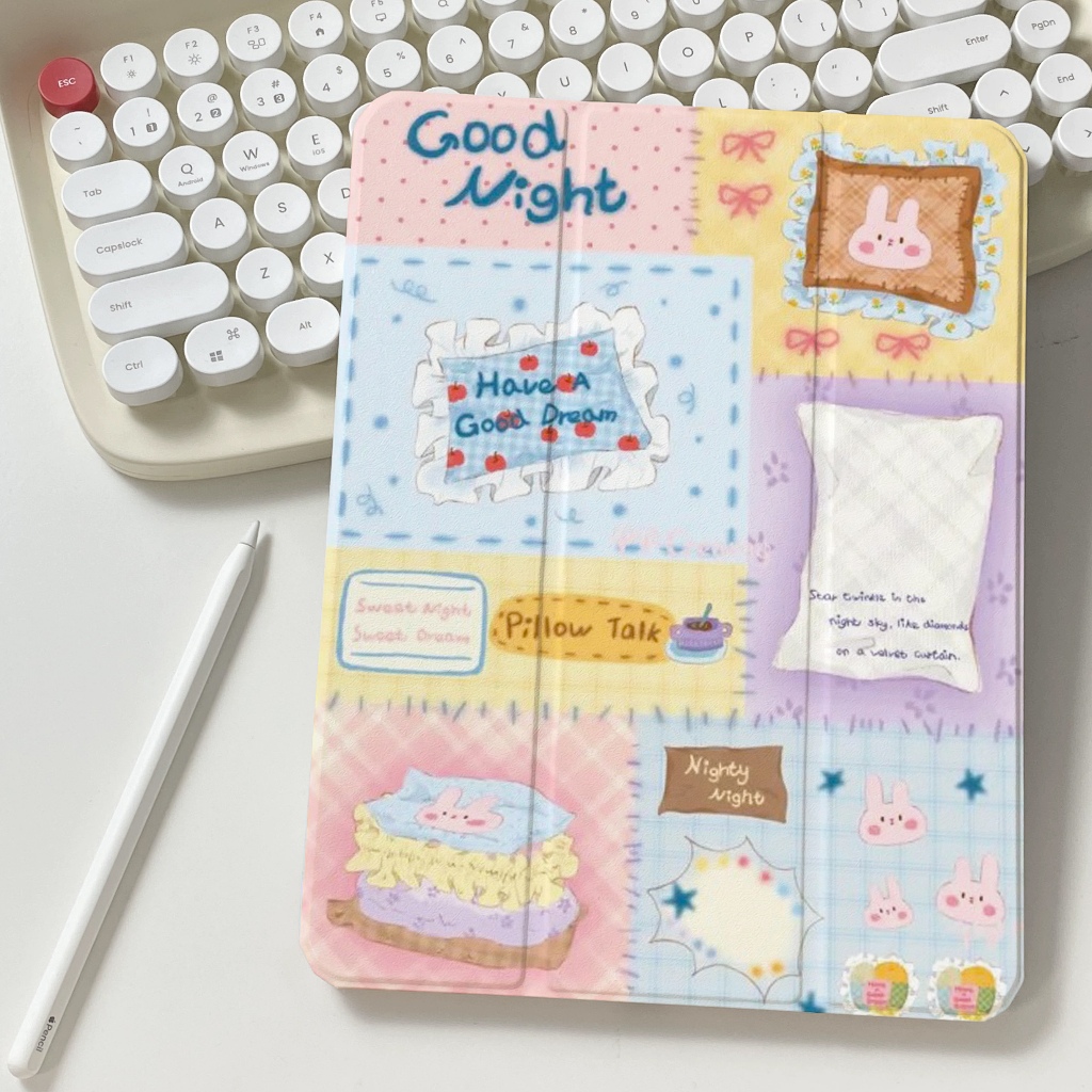 💥พร้อมส่ง💥เคส iPad Air7 Air6 Gen11 Air5 10.9 ที่ใส่ปากกา หมอนกระต่าย เคสไอแพด Gen10 Gen9 Pro11 2024