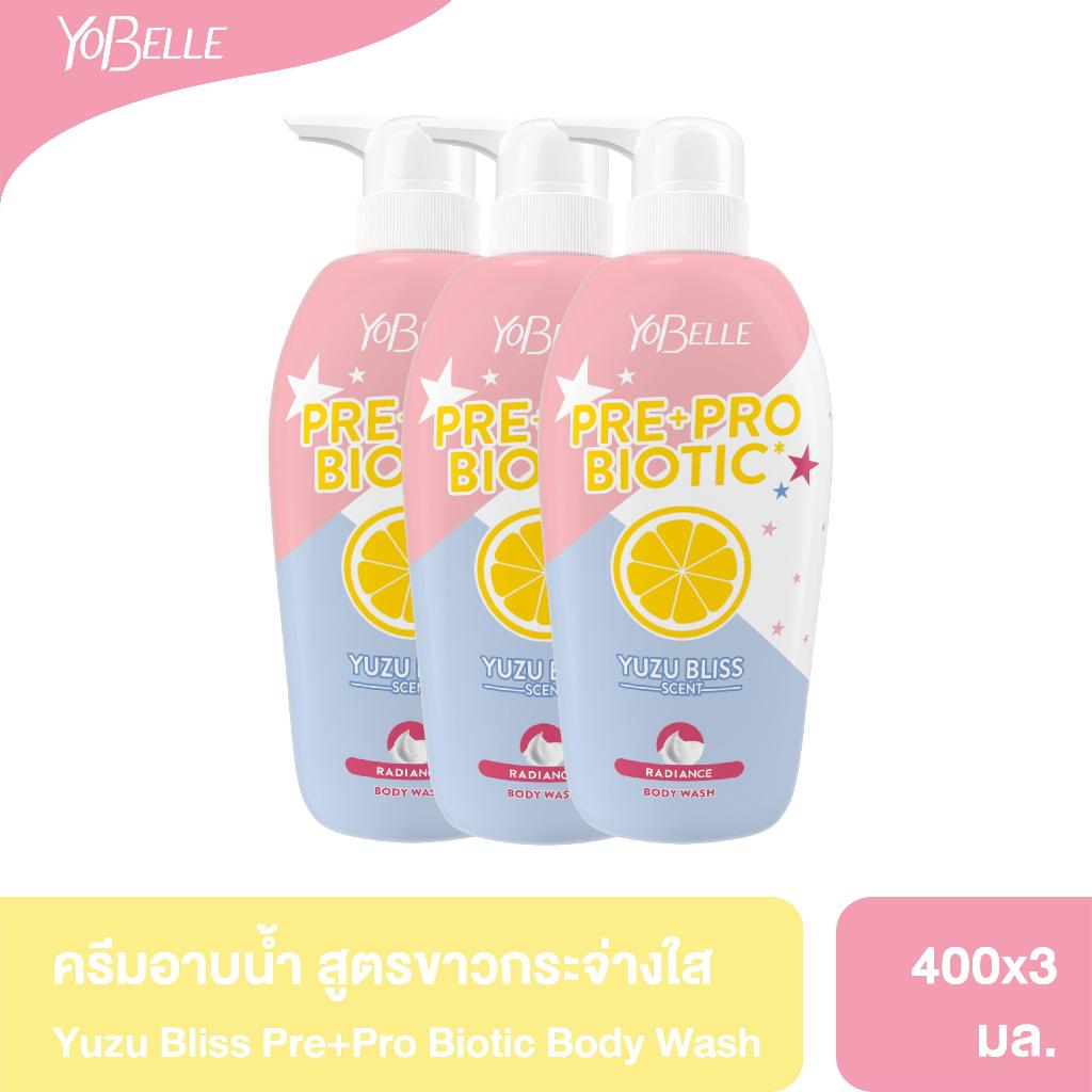 [แพ็ค 3 ชิ้น] Yobelle Yuzu Bliss Scent Radiance Body Wash 400ml
