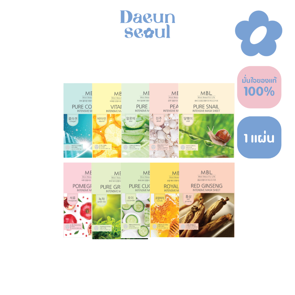 [10แผ่น] MBL INTENSIVE MASK SHEET มาส์กหน้าเกาหลี