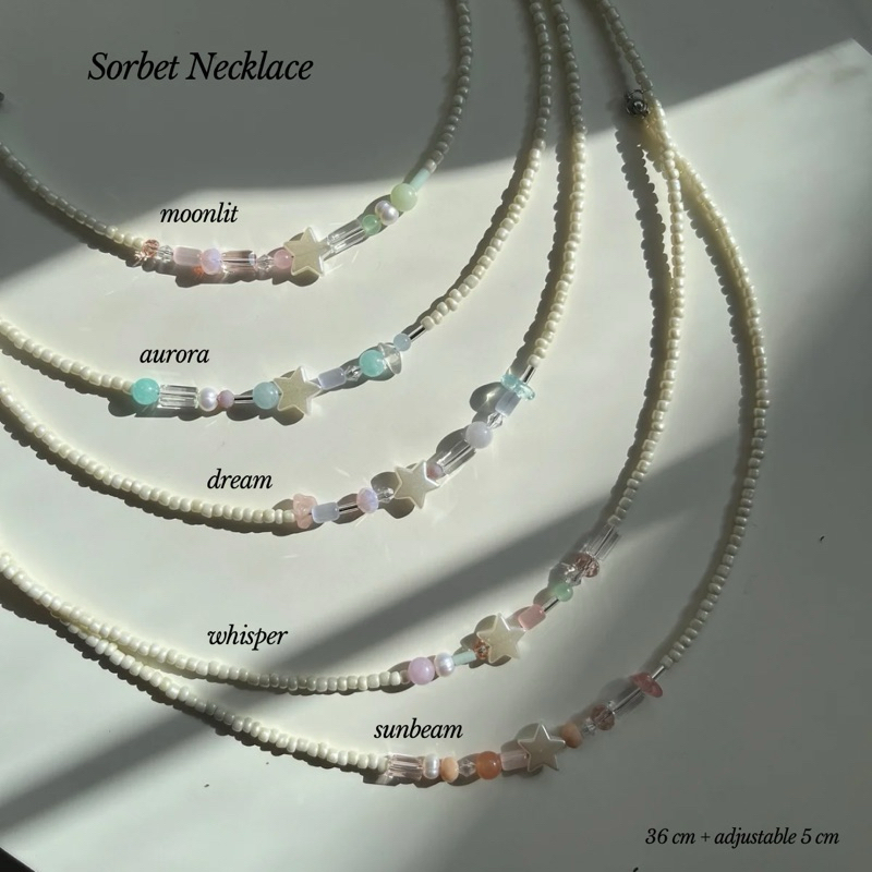 SMB - สร้อยคอลูกปัดรุ่น Sorbet🍧🍈🍡🫖