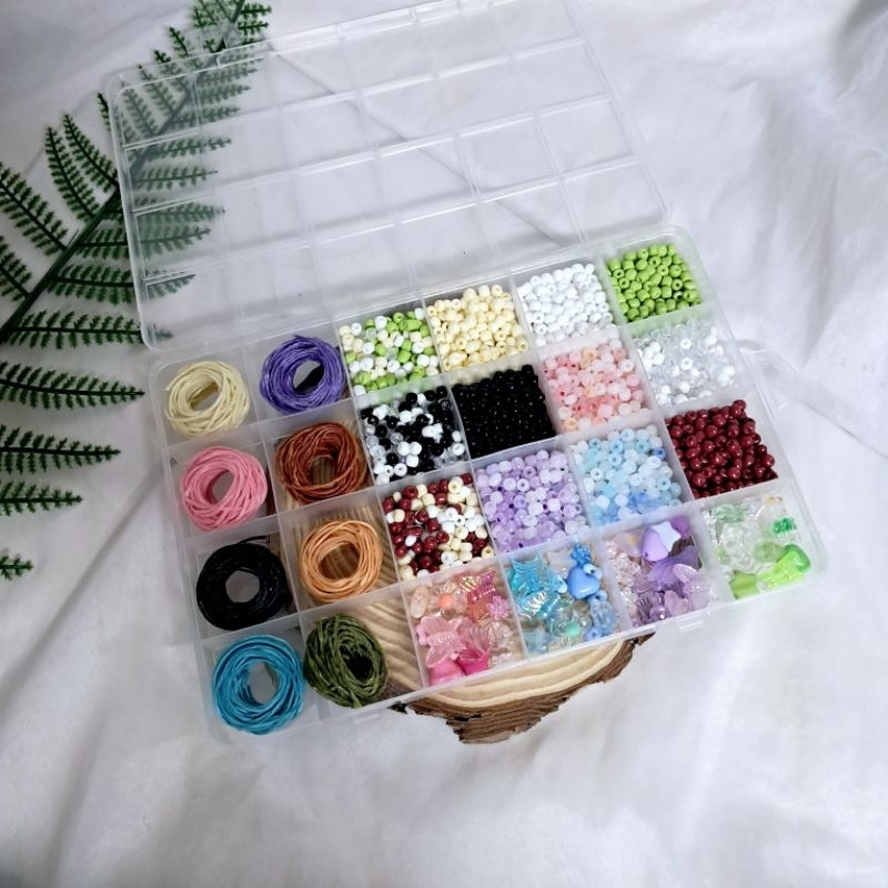 เซตทำกำไลเชือกเทียน กำไลข้อมือข้อเท้าสร้อยคอเชือกเทียนdiy