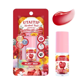 อุทัยทิพย์ เฮอร์บัลทินท์ สีรูบี้เรด /Utaitip Herbal Tint Ruby Red 3.5G - เลือกแพ็คด้านใน