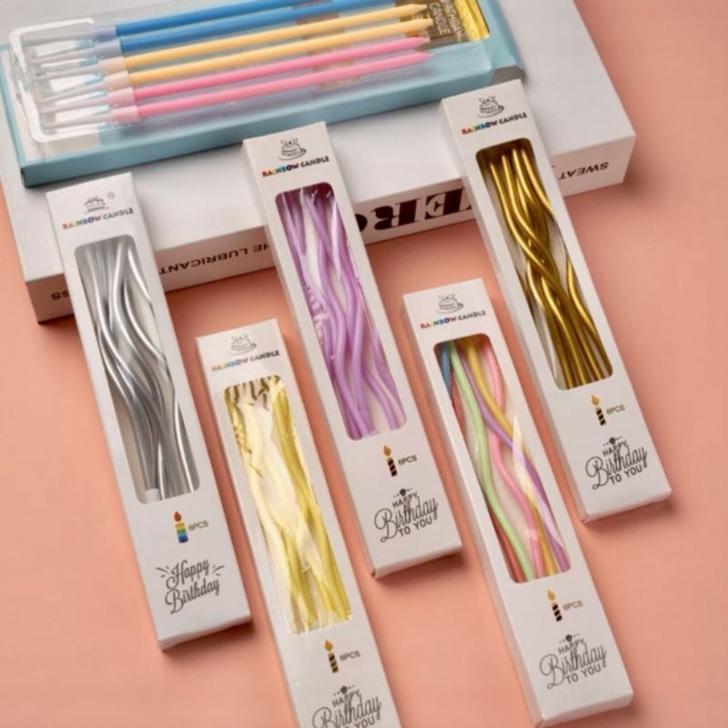 ￼ร้านไทย ส่งไว เทียนวันเกิด เทียนเกลียว Happy birthday Candle มีหลายสีคลิ๊กเลย