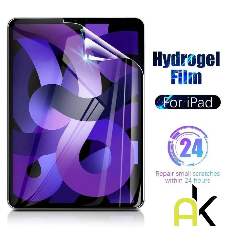 ฟิล์มไอแพด hydrogel สำหรับAir5 Air4 Gen9 Gen8 Gen5 Pro 11 13 12.9 Gen10 Air 6 Ipad 9.7 10.1 Mini 2 3 4 5 6ไฮโดรเจล ฟิล์ม