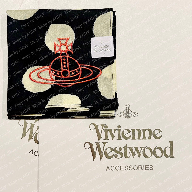 ✅พร้อมส่ง✅ ผ้าพันคอ/ผ้าผูกผม/ผ้าเช็ดหน้า Vivienne Westwood ลิขสิทธิ์แท้จากญี่ปุ่น