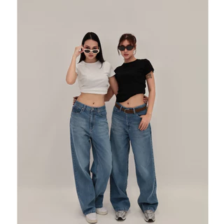 ยีนส์ Nammon Jeans P10 - P11 ยีนส์กระบอกใหญ่ผ้าไม่ยืดต้าเหนิง - ผ้าไม่ยืด