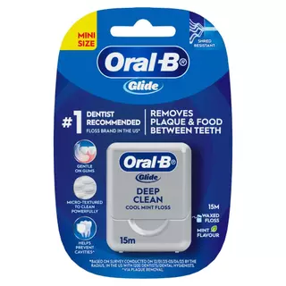 Oral-B Mini Glide Floss 15Mออรัลบี ไหมขัดฟัน ไกลด์ มินิฟลอส 15ม.
