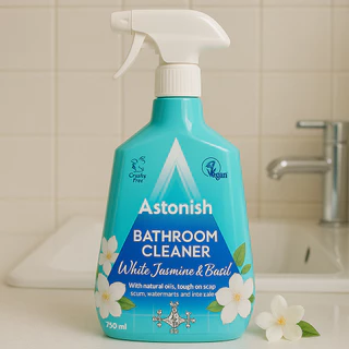 Astonish Bathroom Cleaner สเปรย์น้ำยาล้างห้องน้ำ คราบน้ำบนกระจก คราบตะกรัน ก็อกน้ำ ขนาด 750 มล x 3