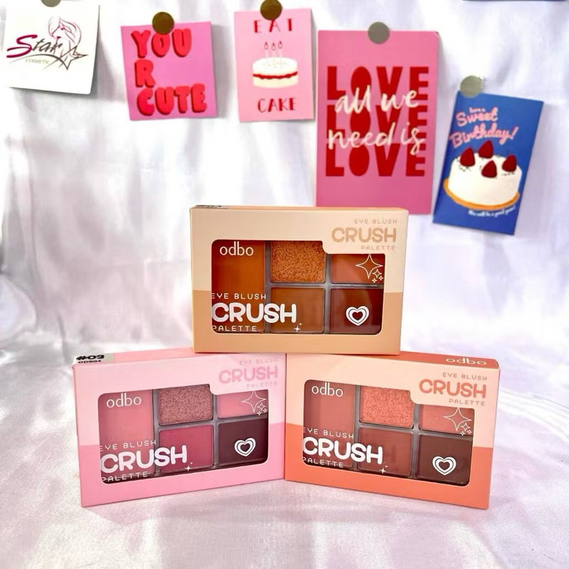 ODS04 odbo Eye Blush Crush Palette อายแชโดว์พาเลท & บลัช